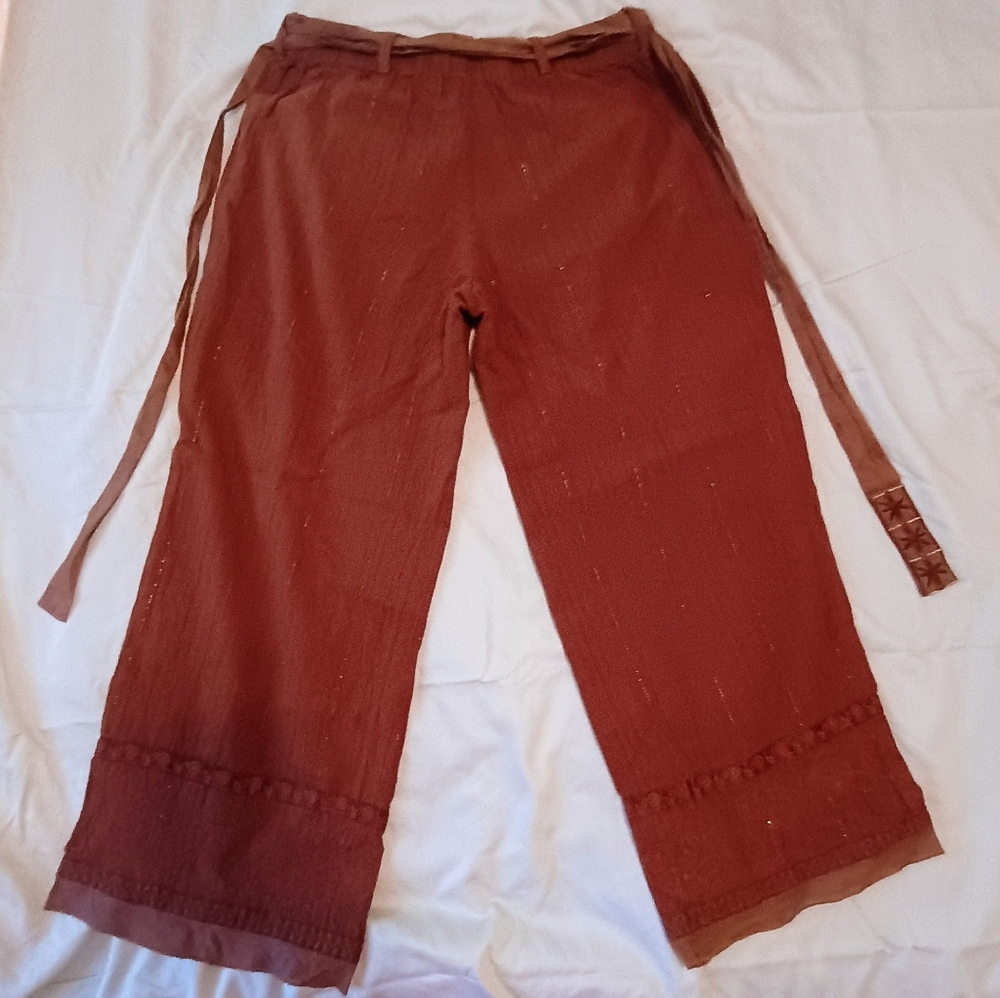 Gudrun Sjoden Vintage Brown Pants Medium - Picture 2 of 11